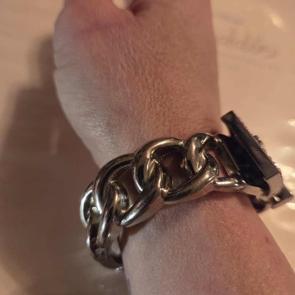 Guess Silver Bracelet with Rhinestones - Picture 4 of 6